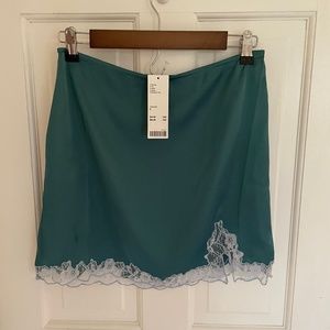 URBAN silk skirt with lace trim NWT